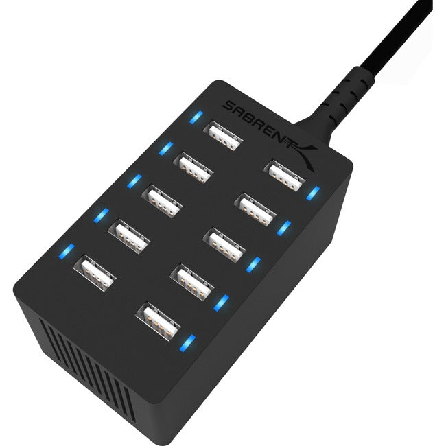 Sabrent 60 Watt (12 Amp) 10-Port Desktop Usb Rapid Charger Ax-Tpcs-Pk40