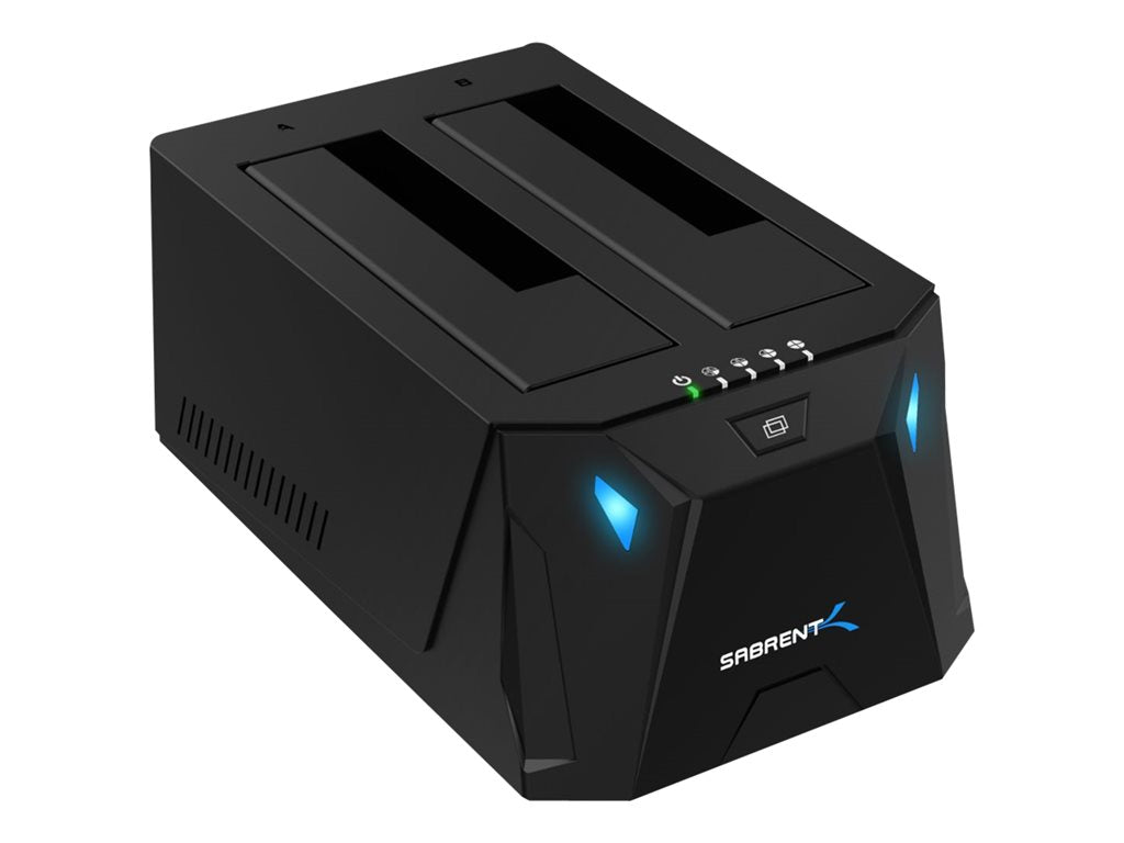 Sabrent EC-CH2B - HDD docking station - bays: 2 - 2.5 / 3.5" shared - SATA - USB 3.0"