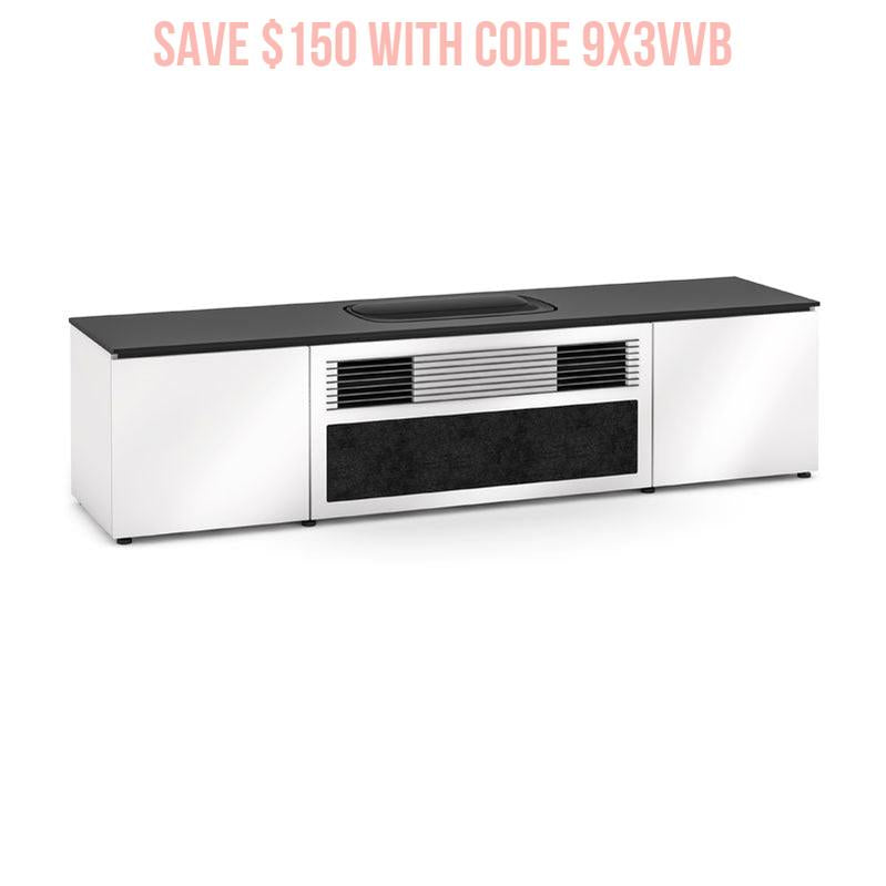 Salamander 245 Cabinet for Hisense PX-1PRO Projector – Gloss White, Integrated Design