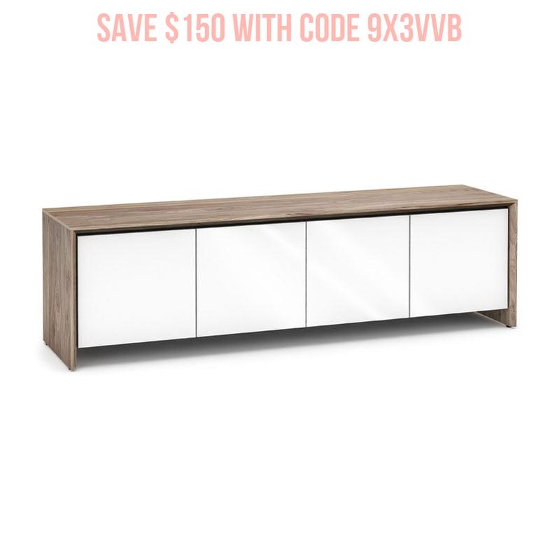 Salamander Barcelona 247 Two-Tone Natural Walnut Gloss White Contemporary Storage