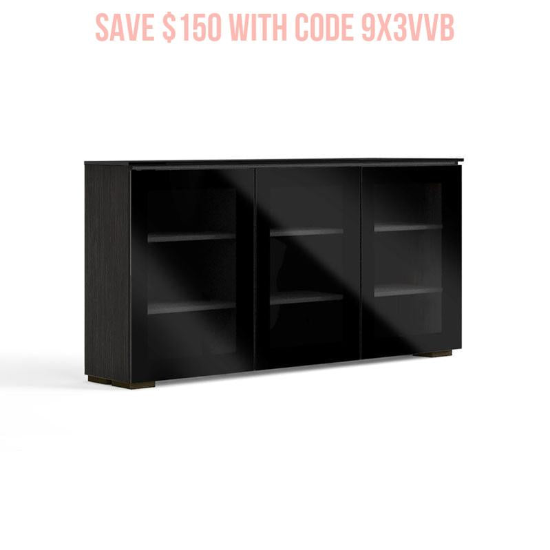Salamander Chameleon Low Profile 337 Oslo Black Glass – Sleek Modern Furniture