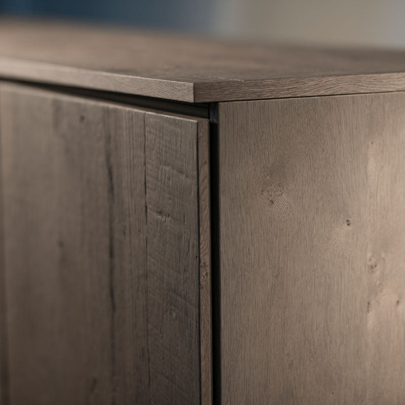 Salamander Lancaster 323 Corner AV Cabinet Barnboard Oak Storage