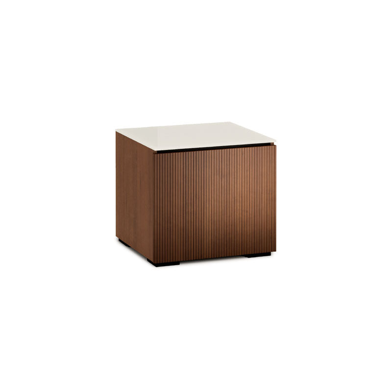 Salamander Manhattan 217 Sub Enclosure with Medium Walnut & Matte Taupe Glass Top