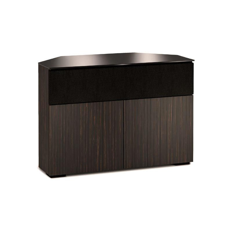 Salamander Manhattan 329 Corner AV Cabinet Ebony Maro Black Glass Top