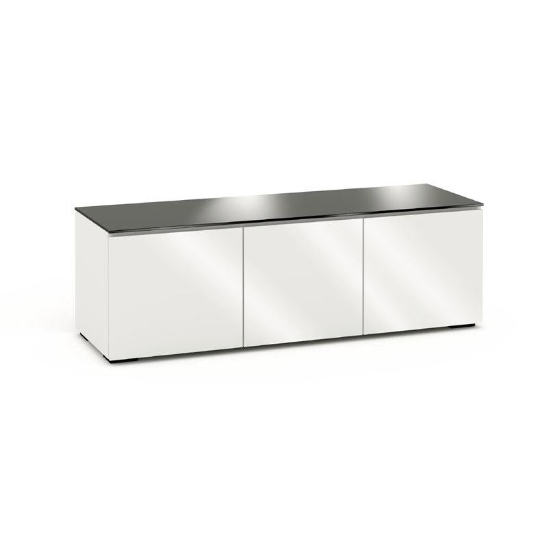 Salamander Miami 237 AV Cabinet Gloss White Black Glass for Home Theater
