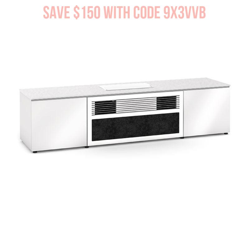 Salamander Miami 245 Gloss White Cabinet for Samsung SP-LSP7TF Projector Integration