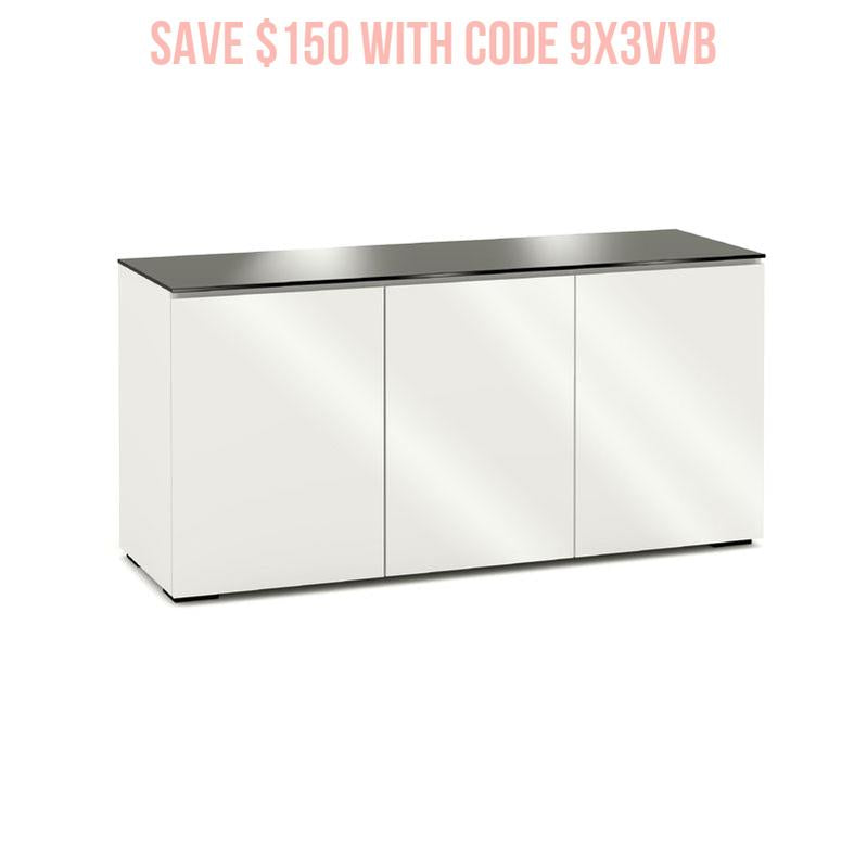 Salamander Miami 337 Gloss White Black Glass Modern Centerpiece