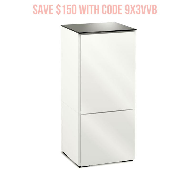 Salamander Miami 517 Gloss White & Black Glass Cabinet Front – Modern Design