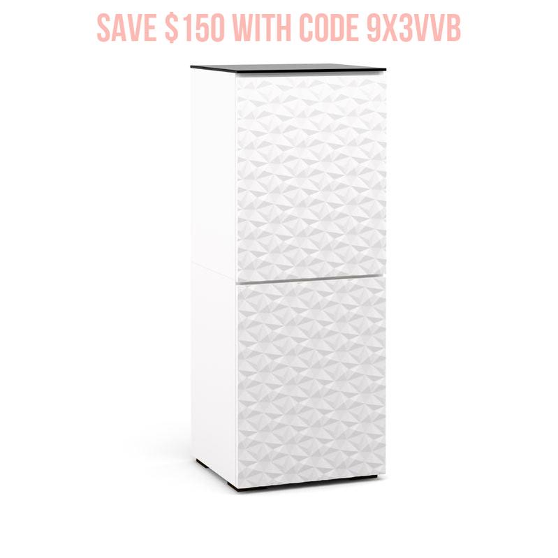 Salamander Milan 617 AV Cabinet White Black Glass – Premium Media Storage
