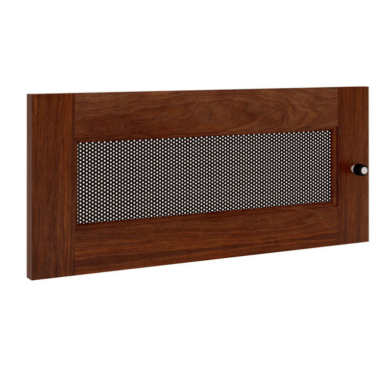 Salamander S10 Walnut Interior Door with Perforated Steel Insert for Modern Spaces