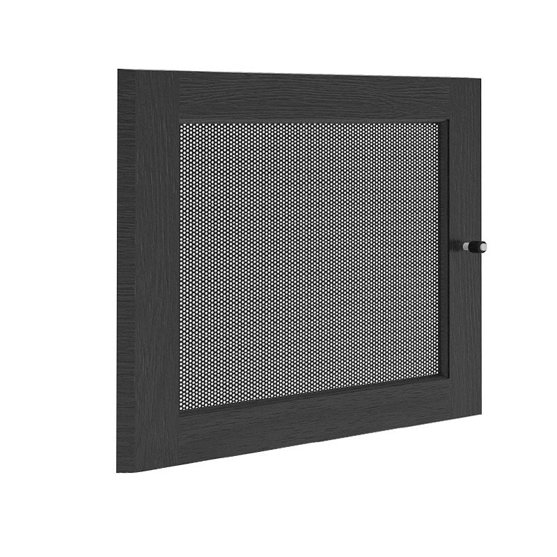 Salamander S20 Black Oak Door with Ventilated Steel Insert for AV Furniture