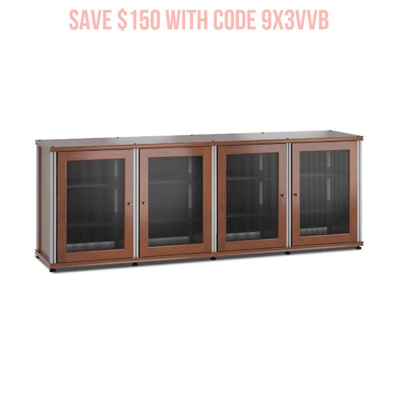 Salamander Synergy 347C/A Cherry AV Cabinet with Aluminum Posts for Home Theater