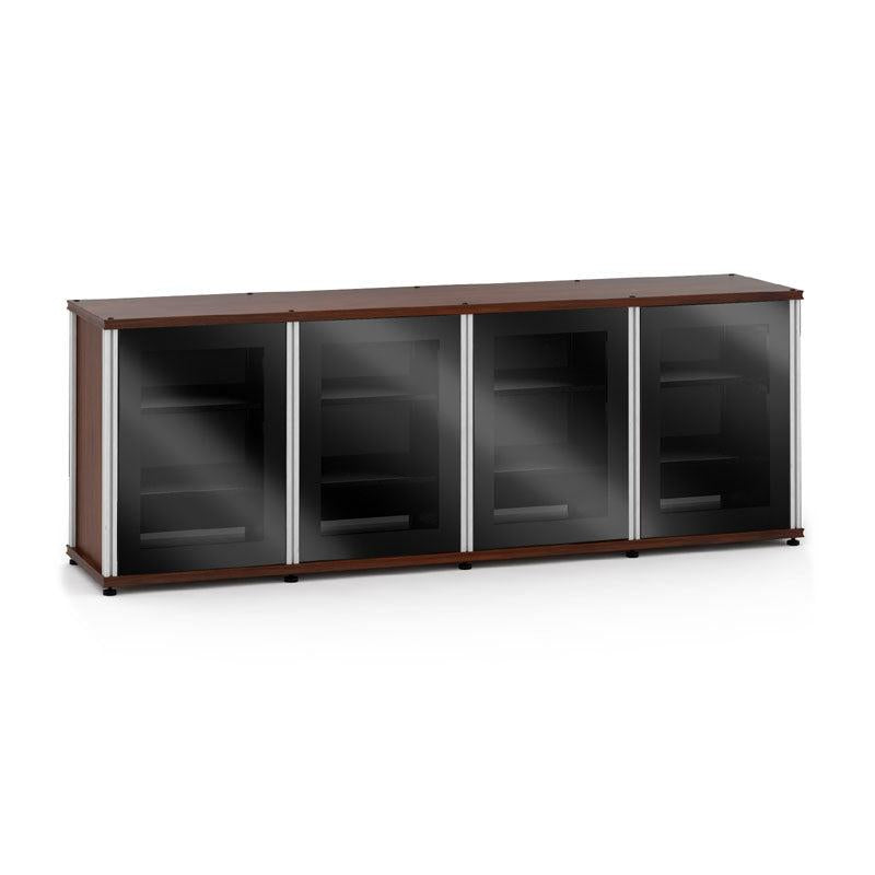 Salamander Synergy 347W Quad AV Cabinet Walnut with Aluminum Posts