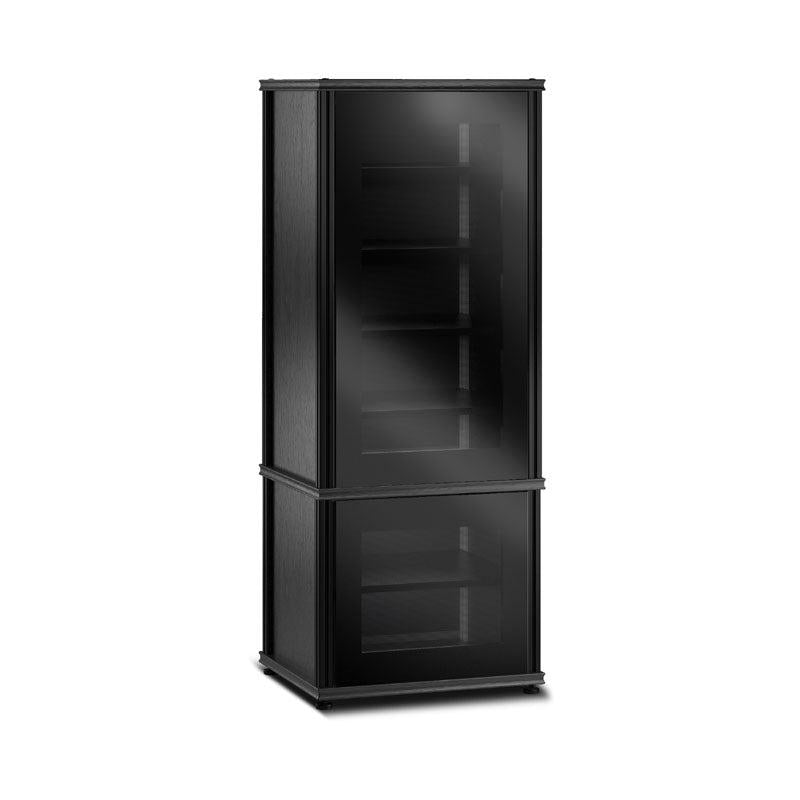 Salamander Synergy 603 Black Oak AV Cabinet with IR Glass Doors