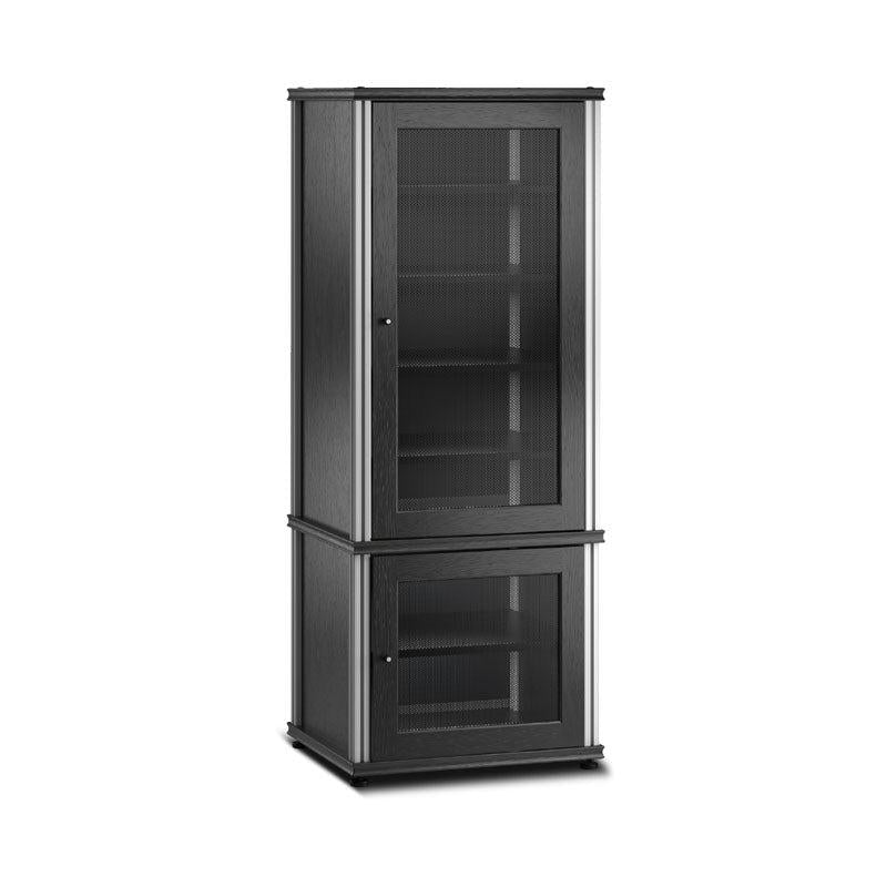 Salamander Synergy 603BO/A AV Cabinet – Black Oak, Aluminum Posts, Home Theater