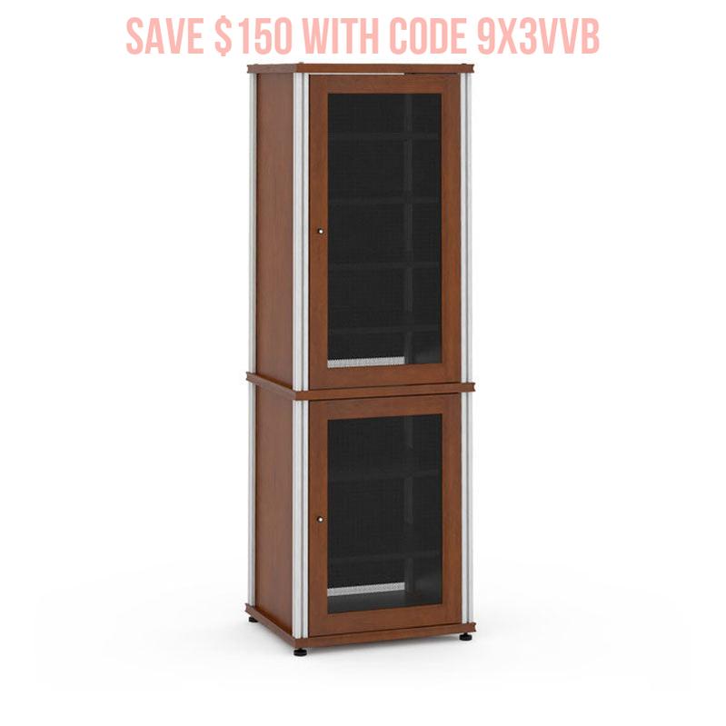 Salamander Synergy 703C/A Cherry AV Cabinet with Aluminum Posts