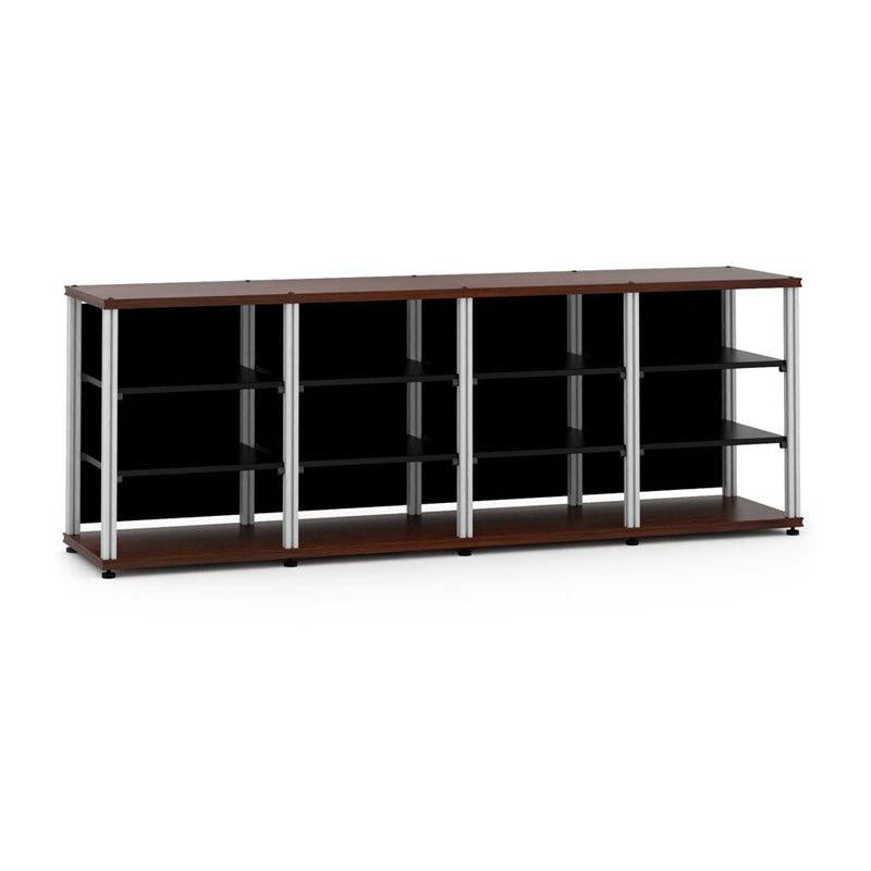 Salamander Synergy Quad 30 Walnut AV Cabinet with Aluminum Posts