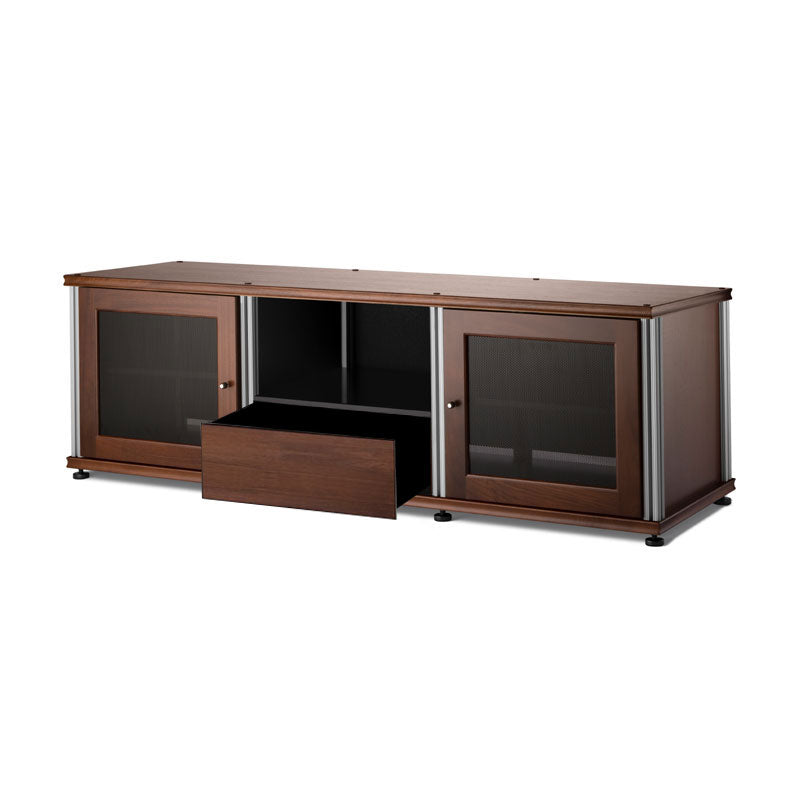 Salamander Synergy SB236W/A Single Box Walnut with Aluminum Posts for Media Storage