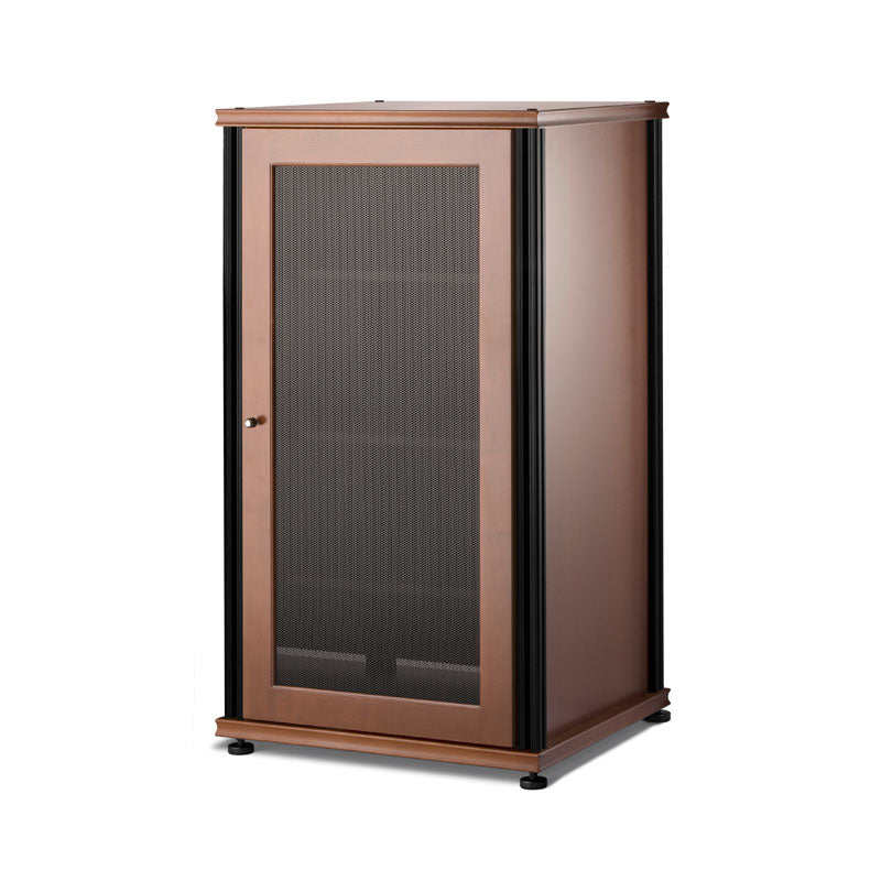 Salamander Synergy SB402C/B AV Cabinet with Adjustable Shelves, Cherry & Black Posts