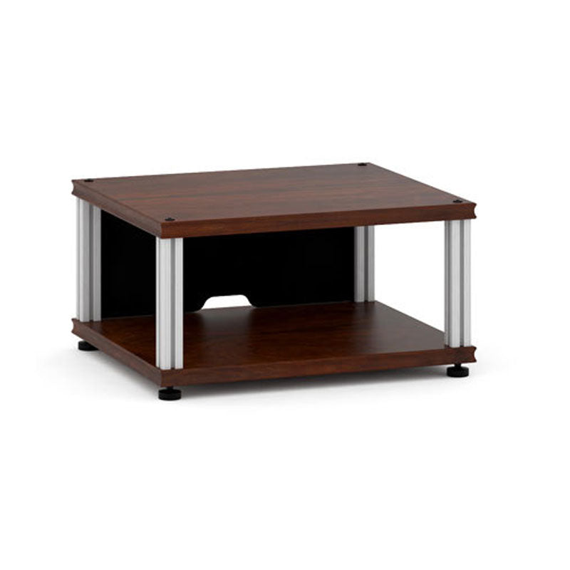 Salamander Synergy Single 10 AV Cabinet Dark Walnut with Aluminum Posts