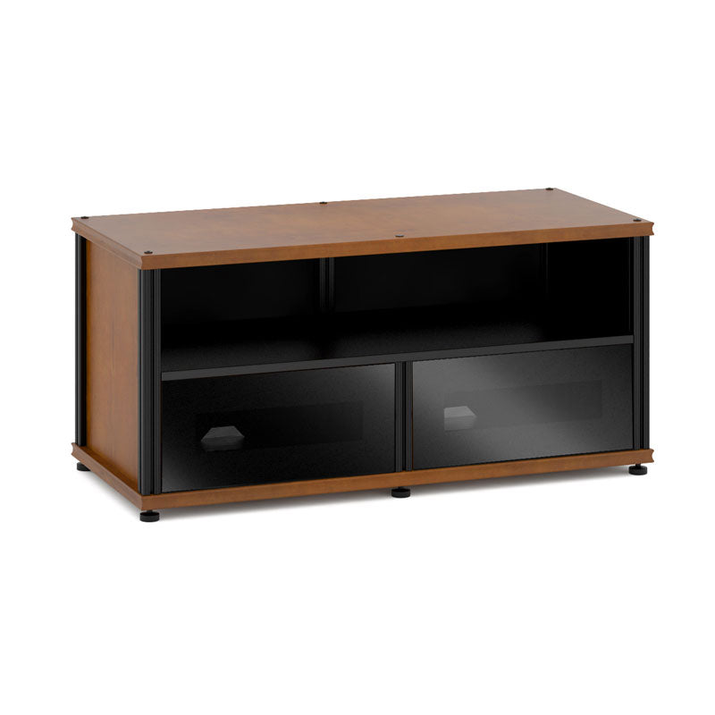 Salamander Synergy Single Box 223 AV Cabinet – Adjustable Storage, American Cherry & Black Glass