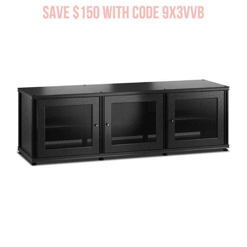 Salamander Synergy Single Box 237 AV Cabinet Black Oak for Home Theater