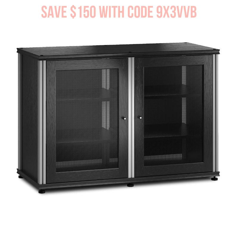 Salamander Synergy Single Box 323 Black Oak Cabinet with Aluminum Posts