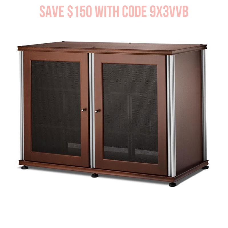 Salamander Synergy Single Box 323 Walnut with Aluminum Posts – Modular Storage