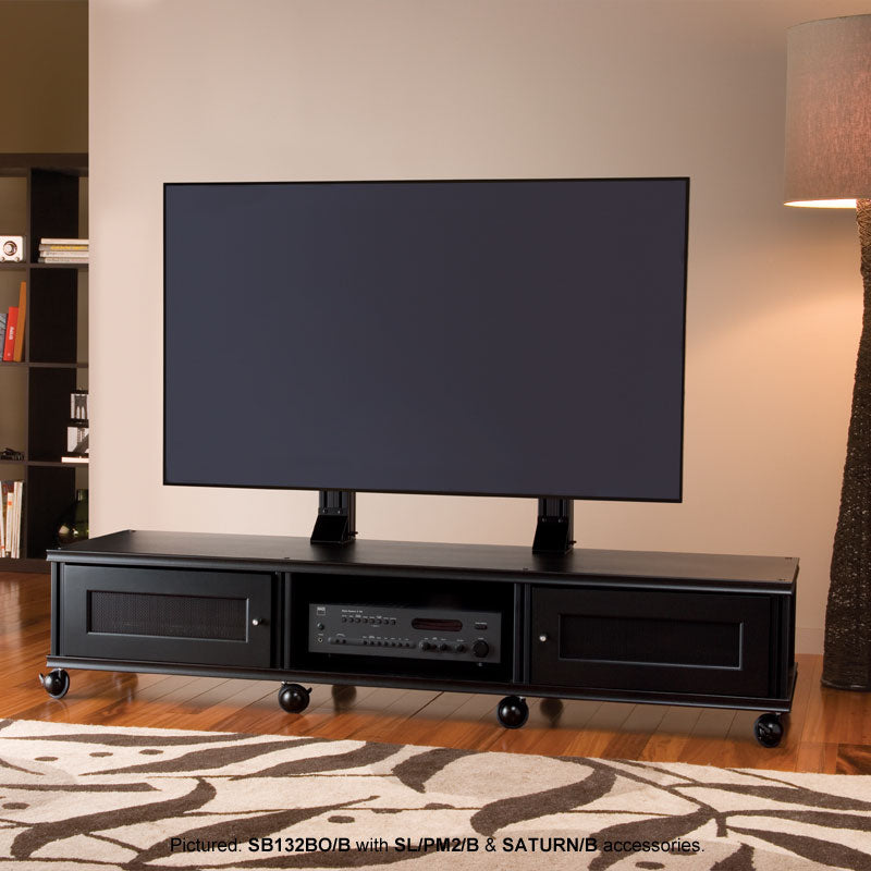 Salamander Synergy Single Box SB132W/B Walnut Storage Unit with Black Posts