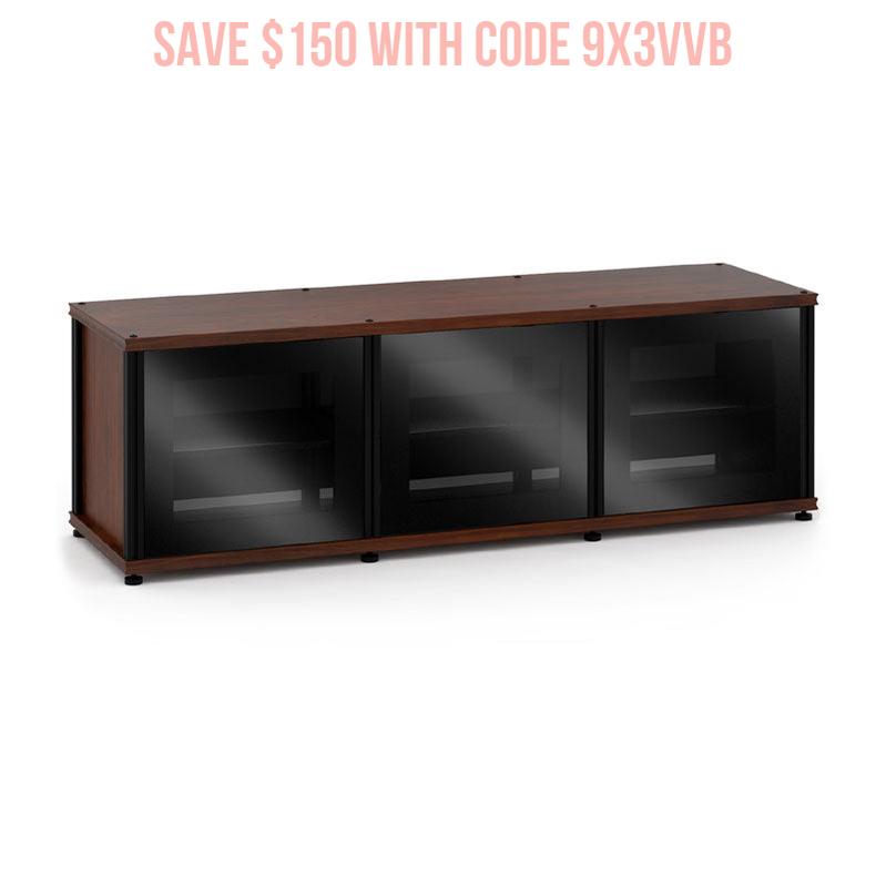 Salamander Synergy Single Box SB237W/BG/B Dark Walnut AV Cabinet