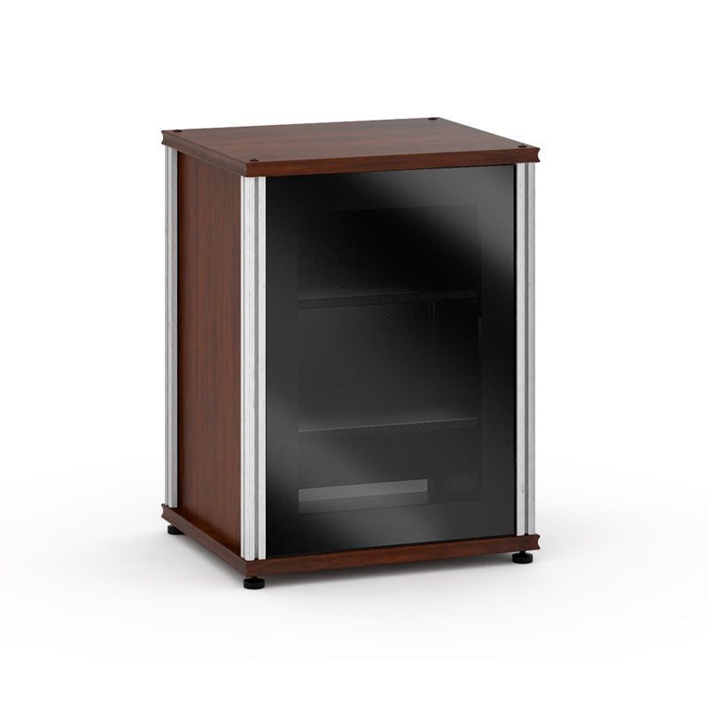 Salamander Synergy Single Box Shower Enclosure SB303W/BG/A - Durable Aluminum Posts, Dark Walnut Frame