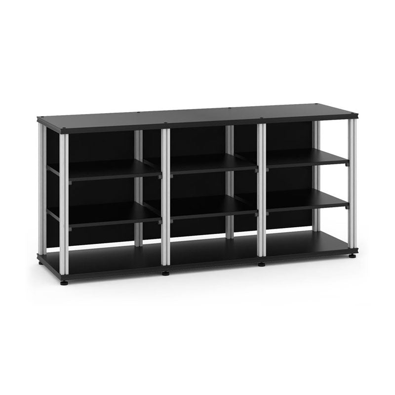 Salamander Synergy Triple 30 AV Rack – Durable Black Oak for Home Theater