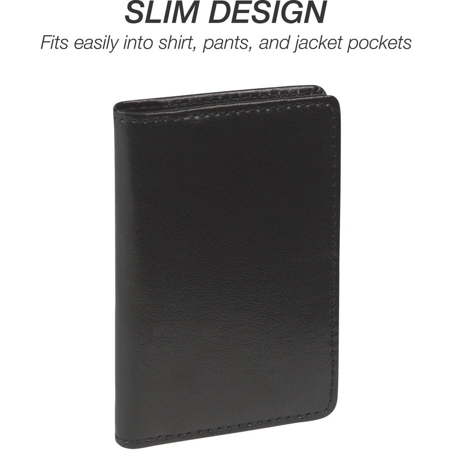 Samsill Regal Carrying Case (Wallet) Business Card - Black