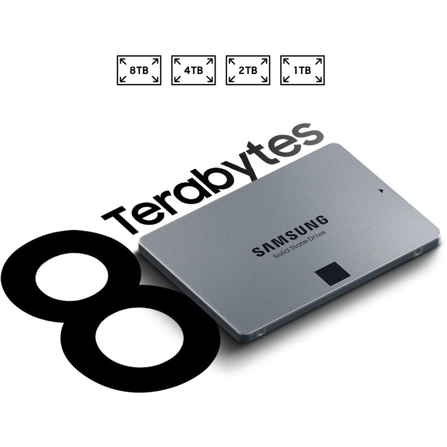 Samsung 870 QVO MZ-77Q1T0B/AM 1 TB Solid State Drive - 2.5 Internal - SATA (SATA/600)"