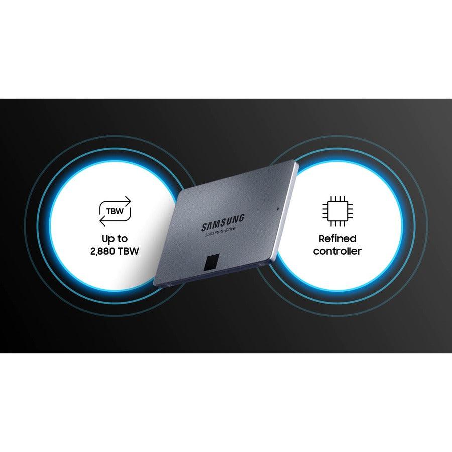 Samsung 870 QVO MZ-77Q1T0B/AM 1 TB Solid State Drive - 2.5 Internal - SATA (SATA/600)"