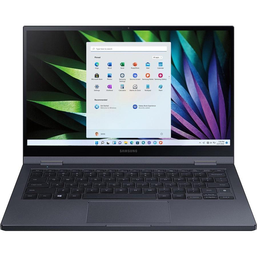 Samsung-IMSourcing Galaxy Book Flex2 Alpha NP730QDA-KA1US 13.3" Touchscreen Convertible 2 in 1 Notebook - Full HD - 1920 x 1080 - Intel Core i7 11th Gen i7-1165G7 2.80 GHz - 16 GB Total RAM - 16 GB On-board Memory - 512 GB SSD - Mystic Black