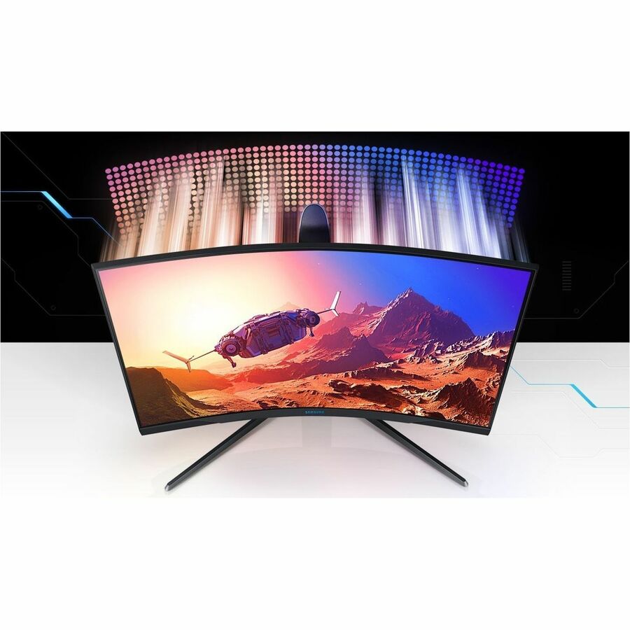 Samsung Odyssey G7 C27G75TQSN 27" Class WQHD Curved Screen LED Monitor - 16:9 - Black -