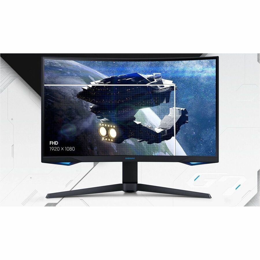 Samsung Odyssey G7 C27G75TQSN 27" Class WQHD Curved Screen LED Monitor - 16:9 - Black -