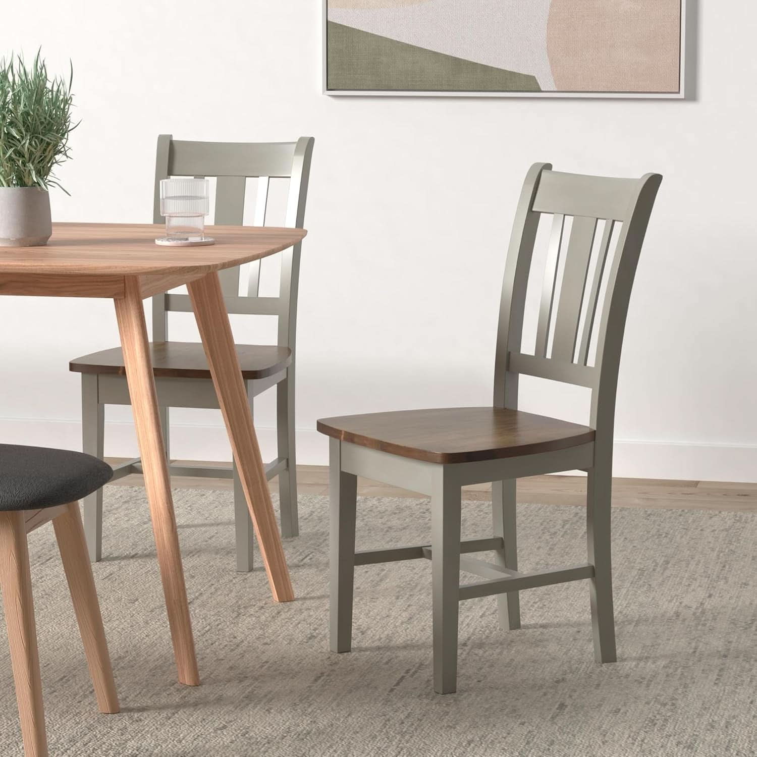 San Remo Splatback Dining Chair Distressed Hickory Stone