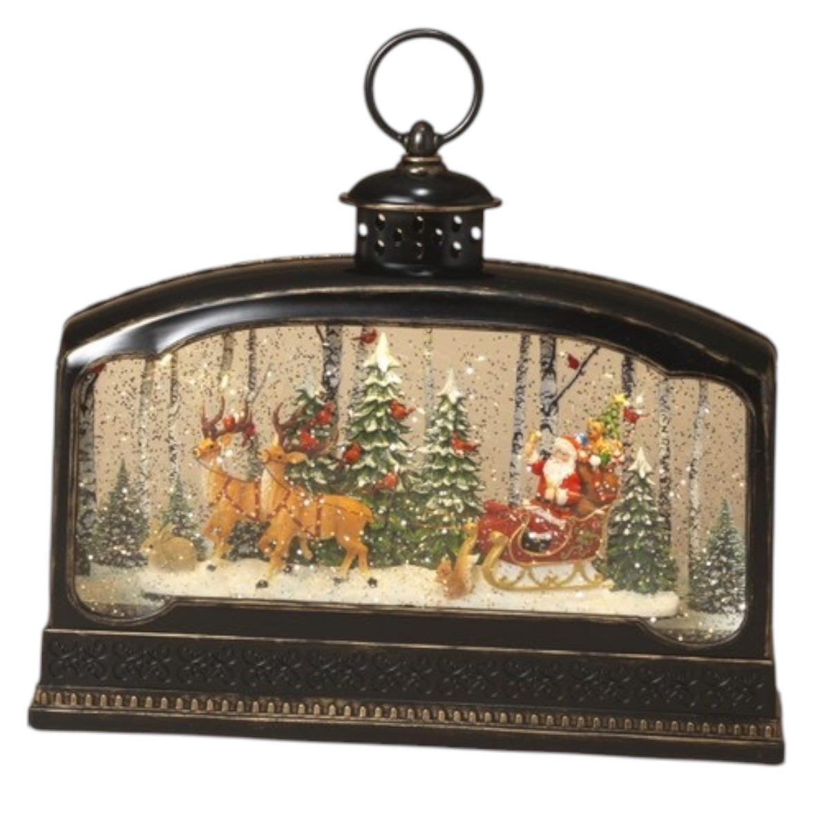 Santa On Sleigh Musical Lighted Water Globe