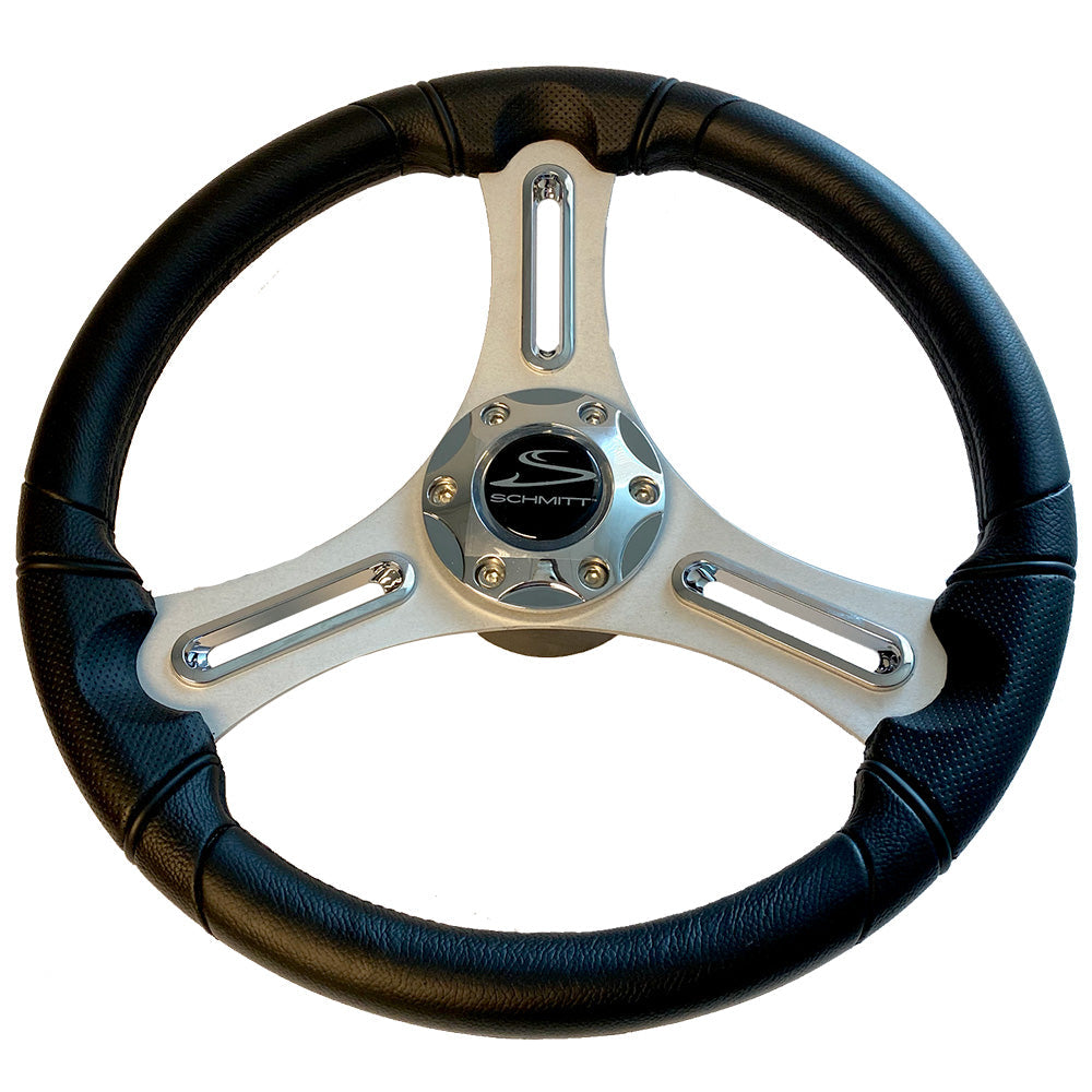Schmitt Marine Torcello 14" Wheel - 03 Series - Polyurethane Wheel w/Chrome Trim & Cap