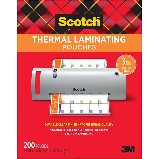 Scotch Thermal Laminating Pouches TP3854200