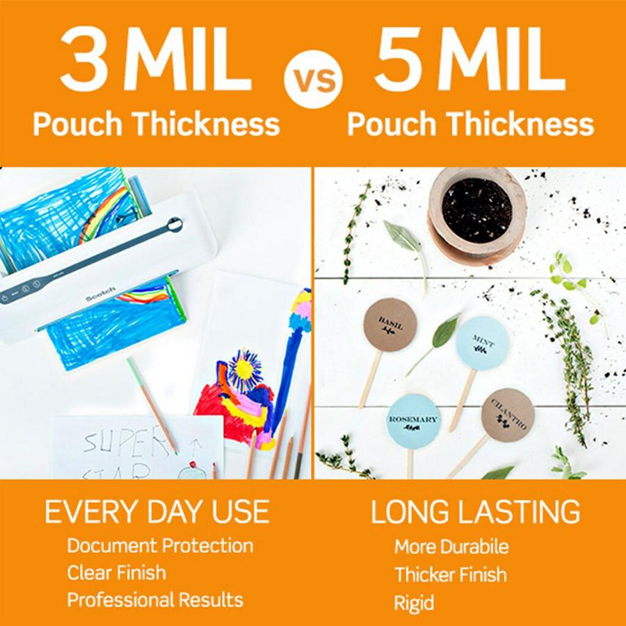 Scotch Thermal Laminator Pouches TP385625