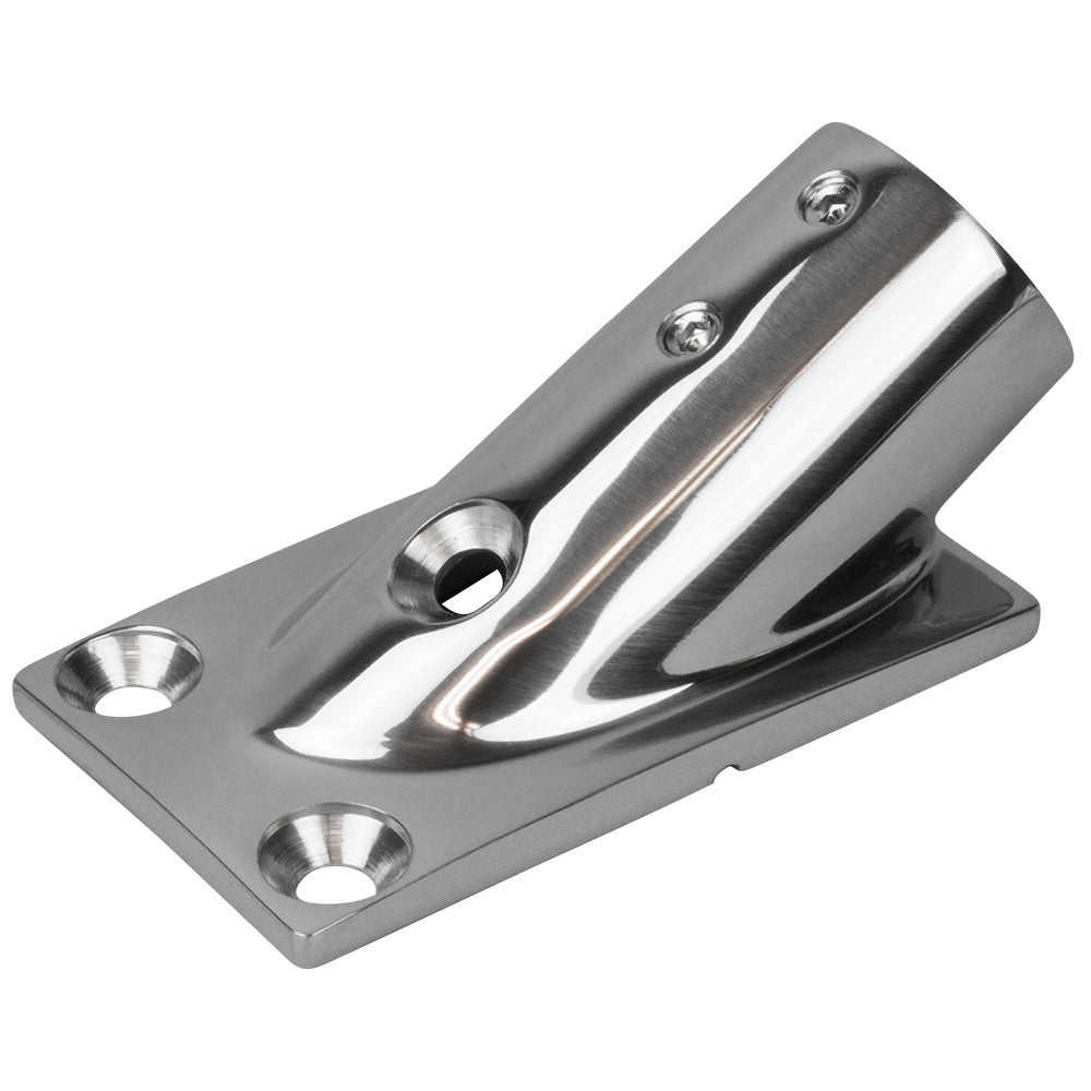 Sea-Dog Rail Base Fitting Rectangular Base 30° 316 Stainless Steel - 1-7/8" x 3-3/16"