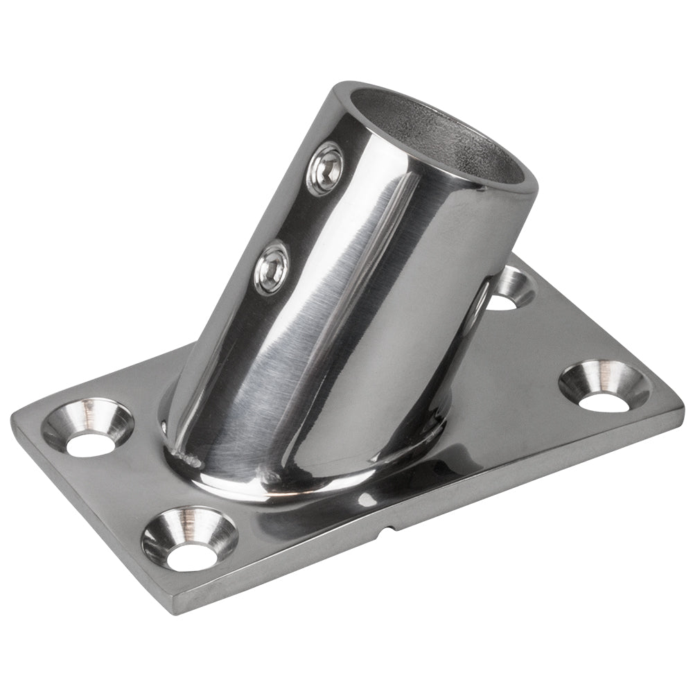 Sea-Dog Rail Base Fitting Rectangular Base 60° 316 Stainless Steel - 1-7/8" x 3-1/4" -