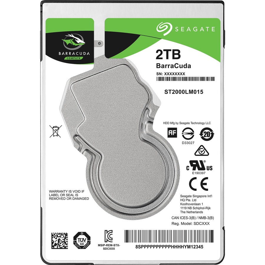 Seagate BarraCuda ST2000LM015 2 TB Hard Drive - 2.5 Internal - SATA (SATA/600)"
