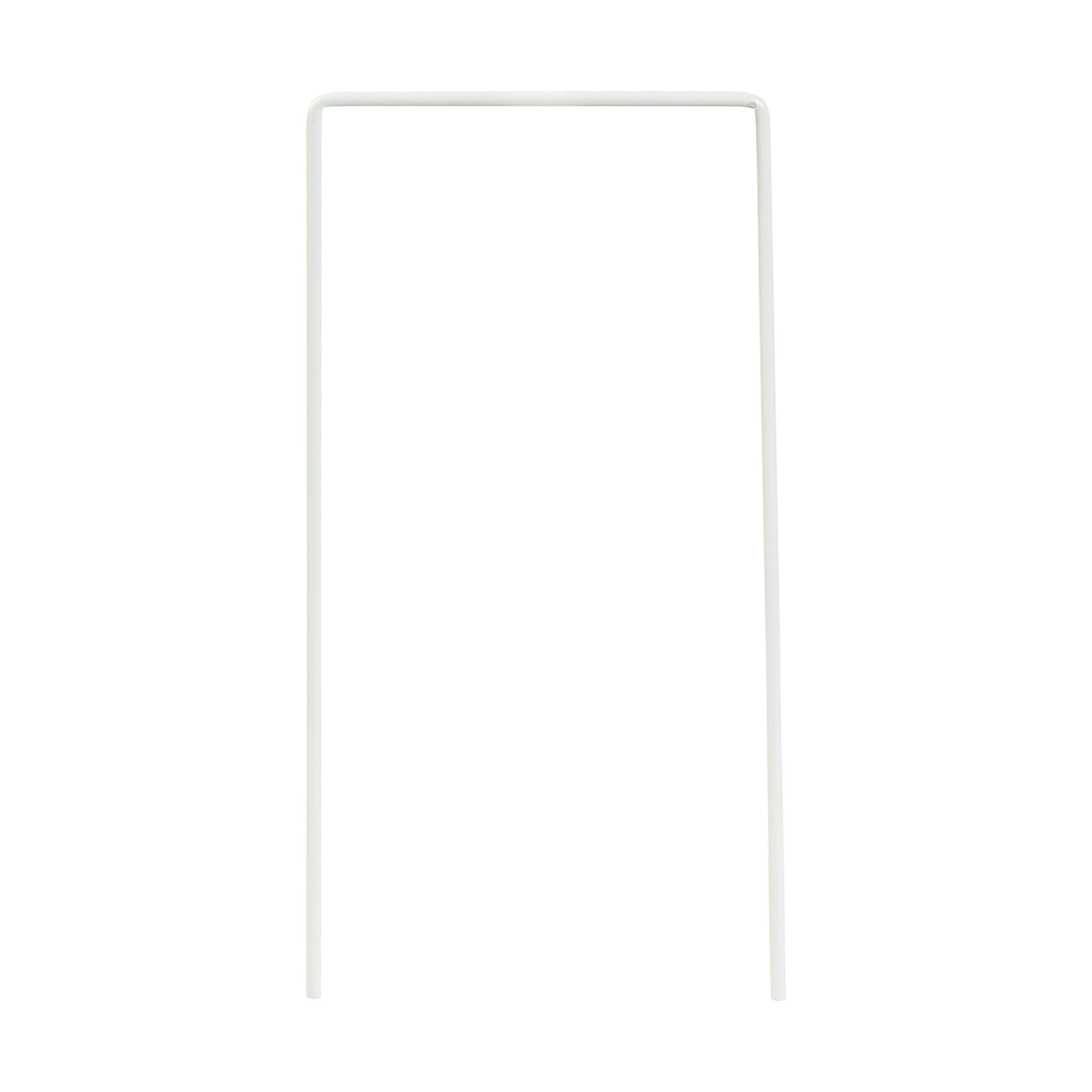 Set of 9 White Croquet Wickets, Sturdy 7 Gauge Square Hoops