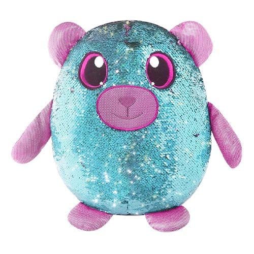 Shimmeez 14" Benji Bear Plush with Sparkling Flip Sequins for Kids