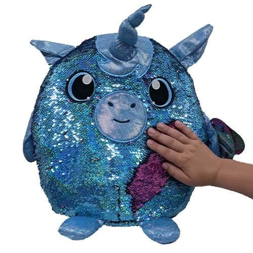 Shimmeez Yaffa Unicorn 14" Plush with Sparkly Flip Sequins for Kids