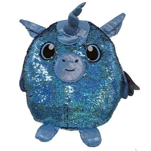 Shimmeez Yaffa Unicorn 14" Plush with Sparkly Flip Sequins for Kids